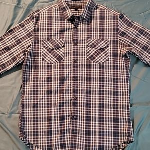 Mens green/blue Banana Republic button up shirt size small